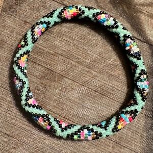 Sashkaco Women’s bracelet extended size – multicolored tribal